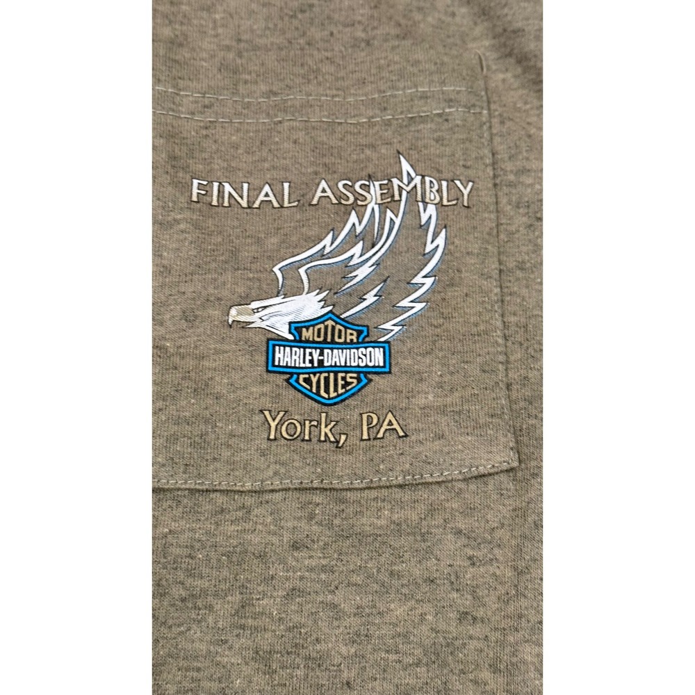 Harley Davidson Cycles York PA Final Assembly Graphic T Shirt Mens XXL Cotton